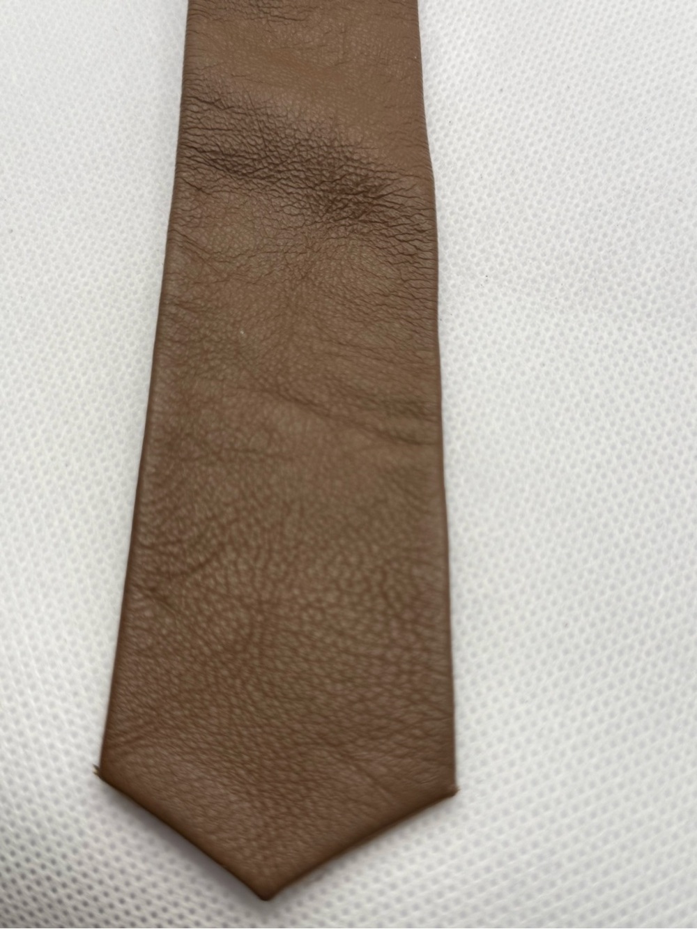 Vintage Brown Leather Tie